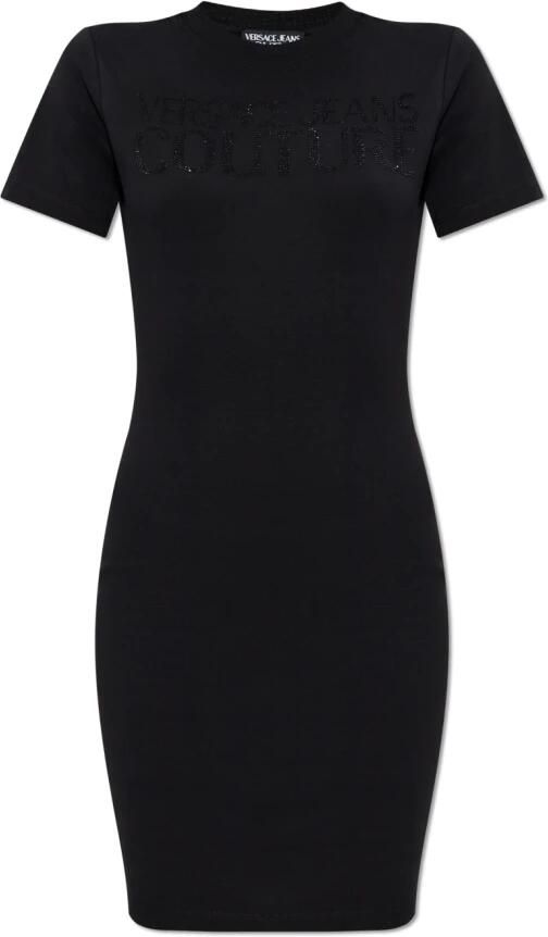 Versace Jeans Couture Jurk met glinsterende applicaties Black Dames - Foto 5