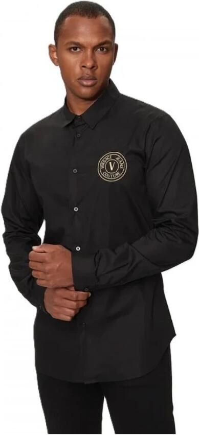 Versace Jeans Couture Katoenen Overhemden Black Heren - Foto 3