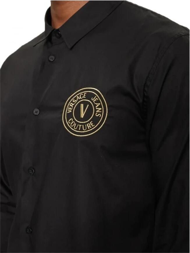 Versace Jeans Couture Katoenen Overhemden Black Heren