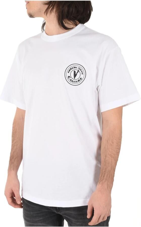 Versace Jeans Couture Witte Crew Neck T-shirts en Polos White Heren