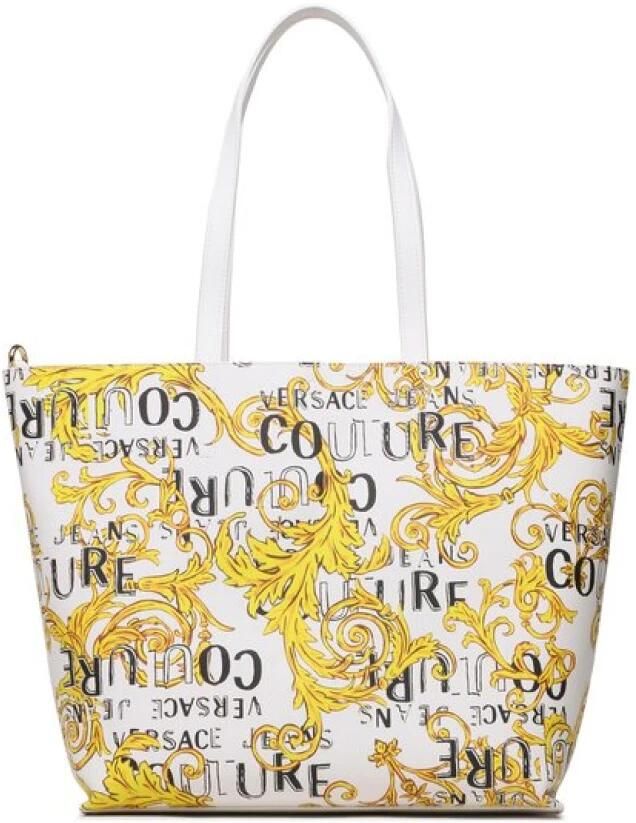 Versace Jeans Couture Witte Schoudertas met Barokprint en Afneembare Pouch Multicolor Dames - Foto 2