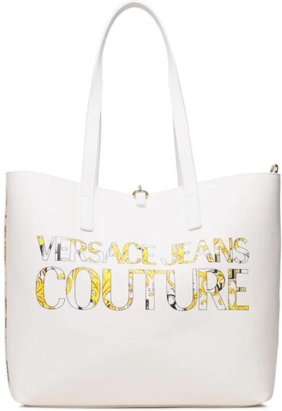 Versace Jeans Couture Witte Schoudertas met Barokprint en Afneembare Pouch Multicolor Dames - Foto 7