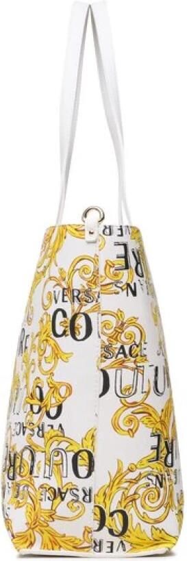 Versace Jeans Couture Witte Schoudertas met Barokprint en Afneembare Pouch Multicolor Dames - Foto 11