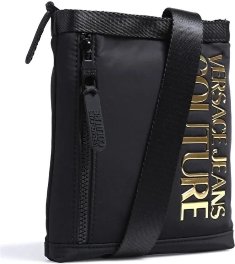 Versace Jeans Couture Zwarte Nylon Schoudertas met Iconisch Logo Black Heren - Foto 2