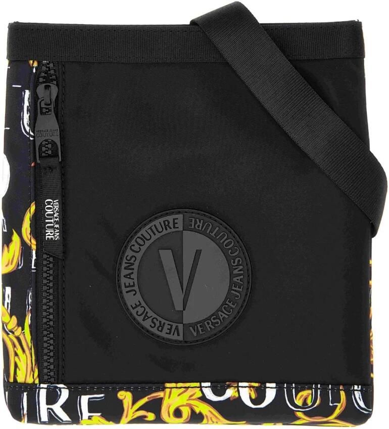 Versace Jeans Couture Zwarte Barok Print Heren Schoudertas Black Heren - Foto 2