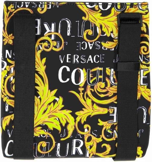 Versace Jeans Couture Zwarte Barok Print Heren Schoudertas Black Heren - Foto 5