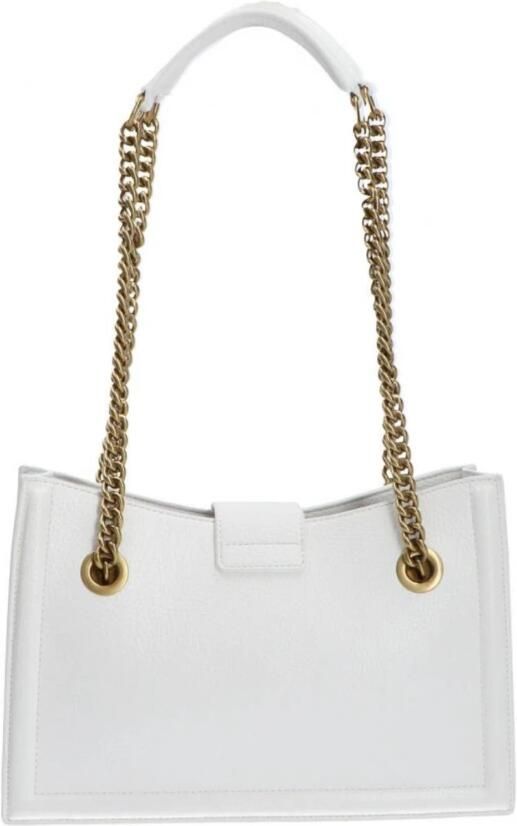 Versace Jeans Couture Witte Leren Schoudertas met Gouden Details White Dames - Foto 3