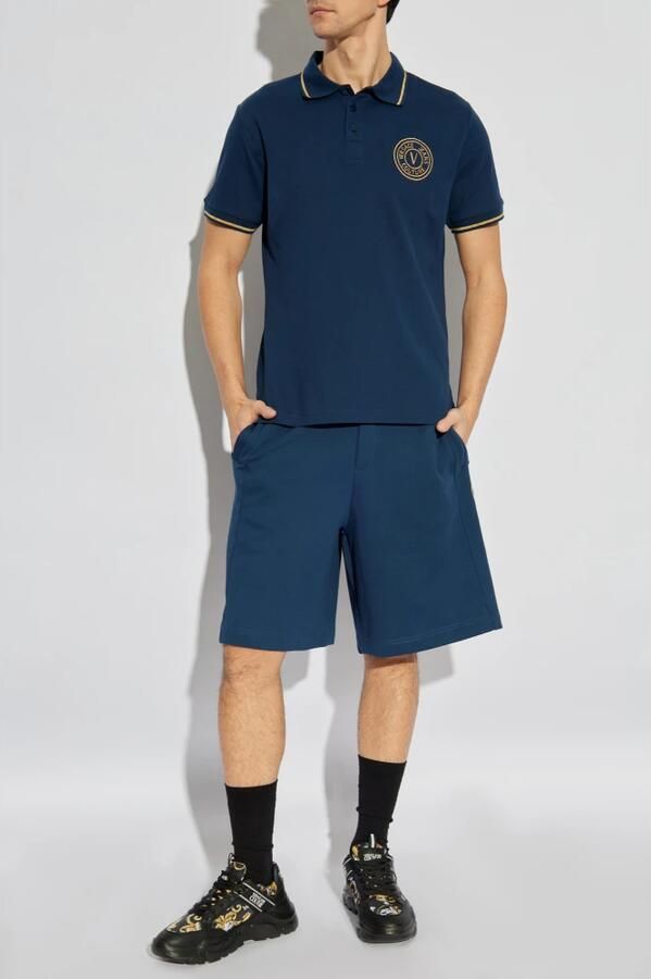 Versace Jeans Couture Polo met geborduurd logo Blue Heren - Foto 2