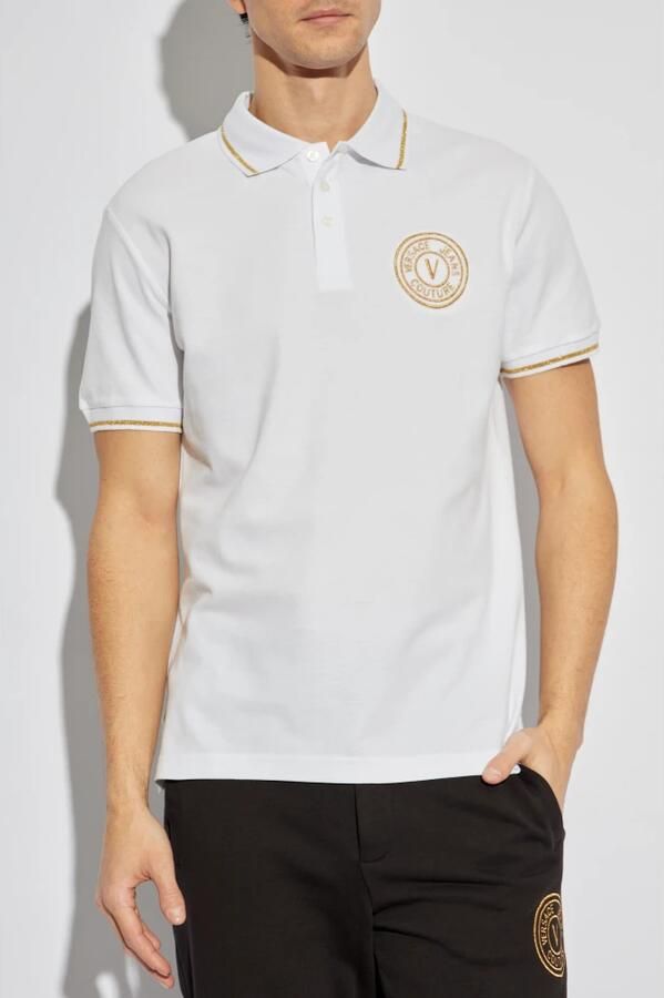 Versace Jeans Couture Polo met geborduurd logo White Heren - Foto 3