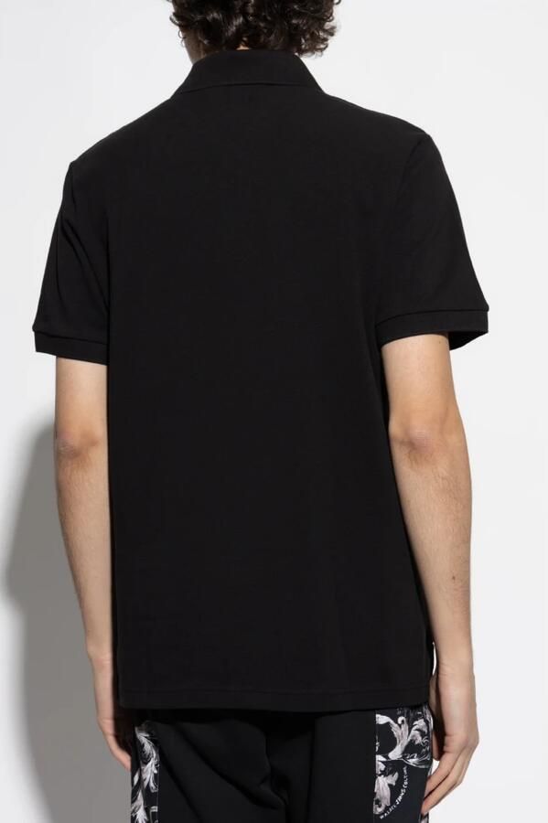 Versace Jeans Couture Zwart Logo Polo Shirt Black Heren - Foto 4
