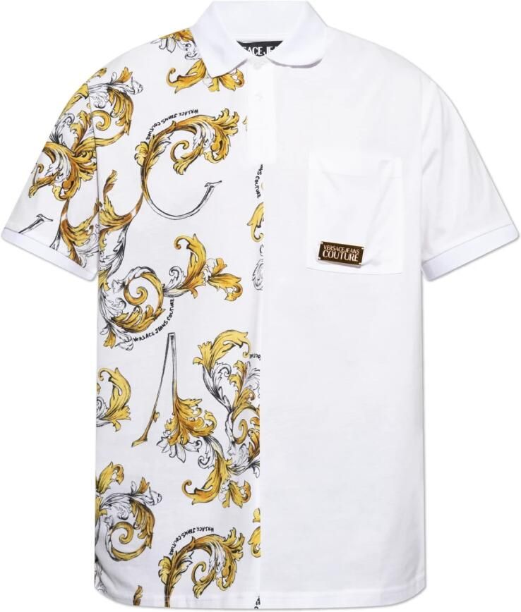 Versace Jeans Couture Katoenen poloshirt met korte mouwen White Heren - Foto 5