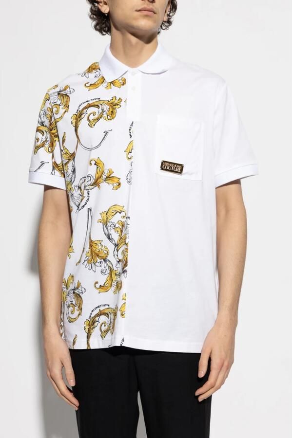 Versace Jeans Couture Katoenen poloshirt met korte mouwen White Heren - Foto 3