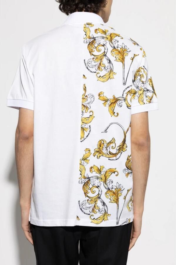 Versace Jeans Couture Katoenen poloshirt met korte mouwen White Heren - Foto 4