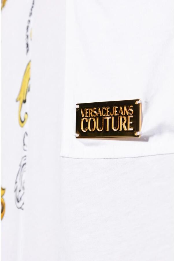 Versace Jeans Couture Katoenen poloshirt met korte mouwen White Heren