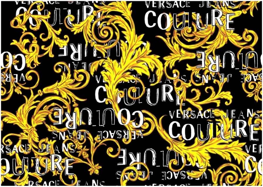 Versace Jeans Couture Katoenen Pique Polo Shirt met Logo Print Black Heren - Foto 2