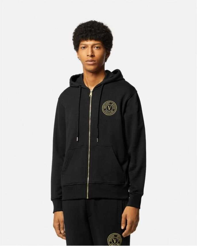 Versace Jeans Couture Stijlvolle Sweatshirts en Hoodies Black Heren - Foto 3