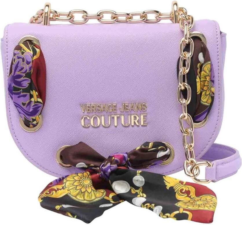 Versace Jeans Couture Paarse Schoudertas voor Vrouwen Purple Dames