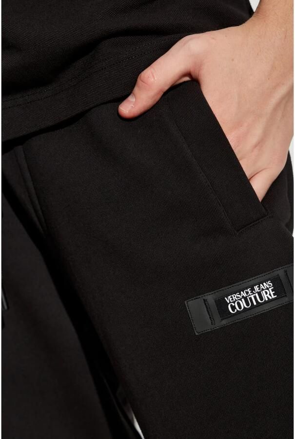 Versace Jeans Couture Zwarte Slim Fit Broek Black Heren