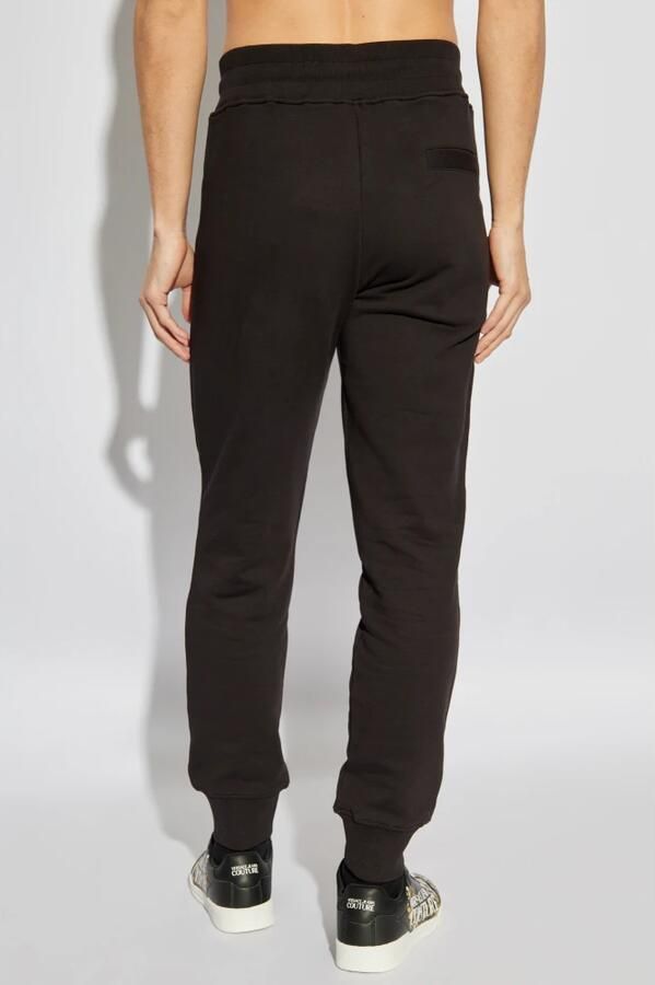 Versace Jeans Couture Logo Joggingbroek Zwart Rechte Pasvorm Black Heren - Foto 4