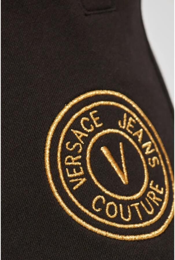 Versace Jeans Couture Logo Joggingbroek Zwart Rechte Pasvorm Black Heren