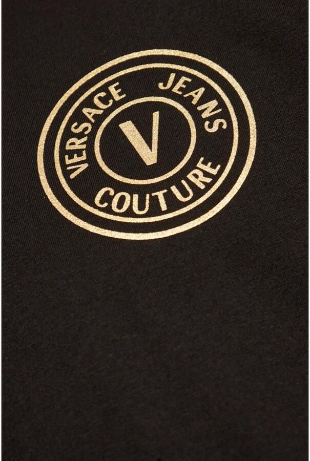 Versace Jeans Couture T-shirt met bedrukt logo Black Heren