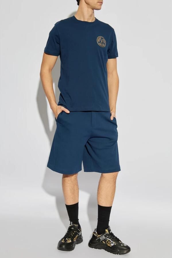 Versace Jeans Couture T-shirt met bedrukt logo Blue Heren - Foto 2