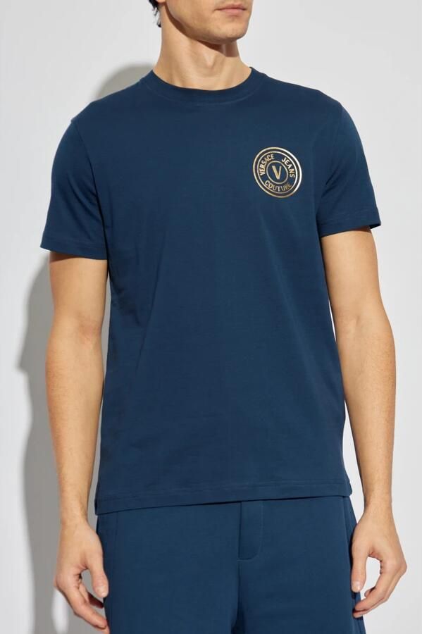 Versace Jeans Couture T-shirt met bedrukt logo Blue Heren - Foto 3
