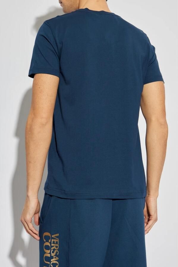 Versace Jeans Couture T-shirt met bedrukt logo Blue Heren - Foto 4