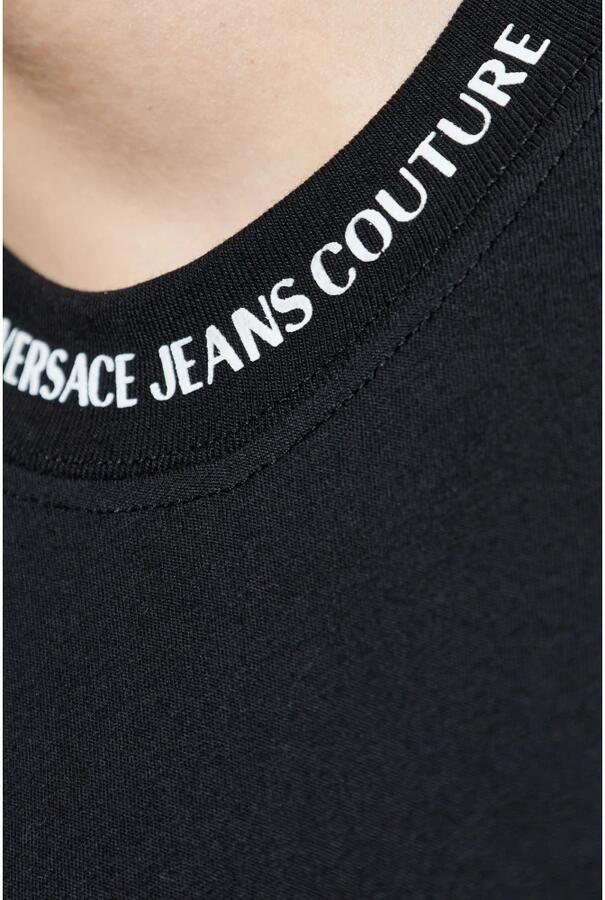 Versace Jeans Couture Zwart Katoenen T-shirt met Logozak Black Heren - Foto 3