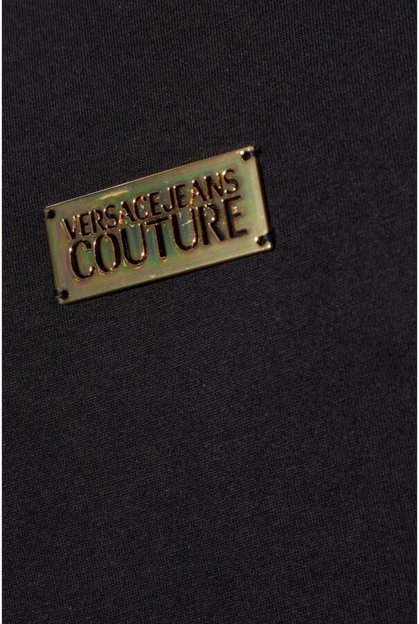 Versace Jeans Couture Zwarte Crew Neck T-shirts en Polos Black Heren - Foto 4