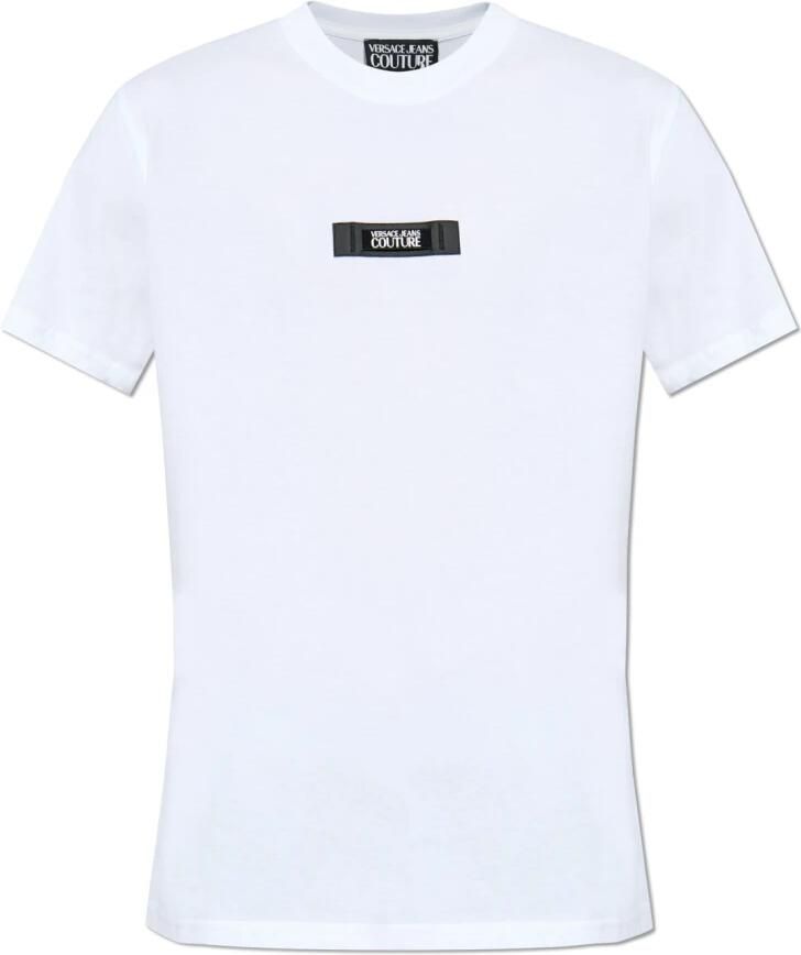 Versace Jeans Couture Witte T-shirt met Versace Jeans Logo White Heren - Foto 5