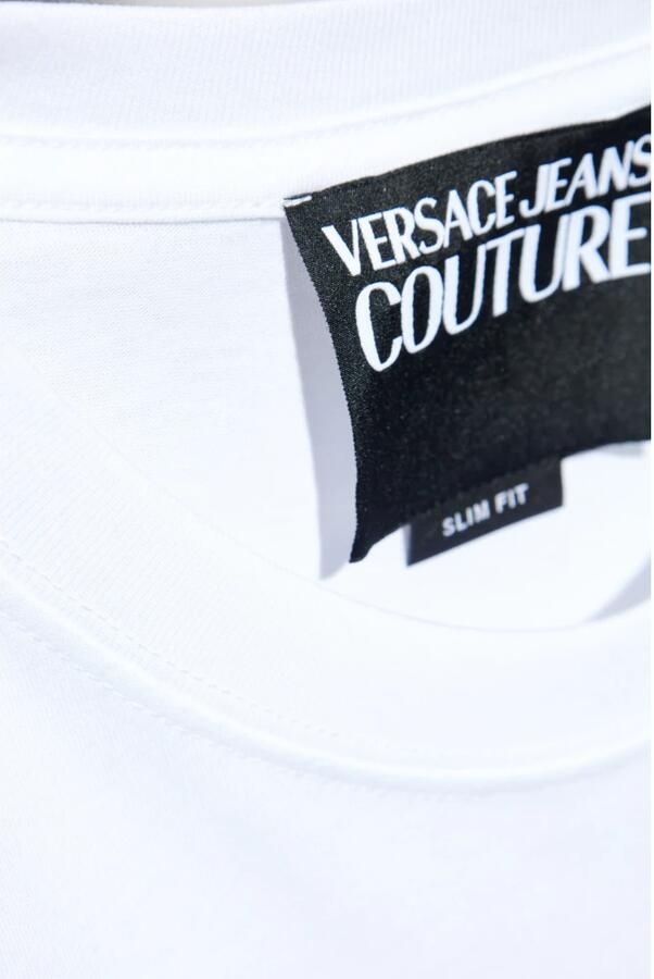 Versace Jeans Couture Witte T-shirt met Versace Jeans Logo White Heren