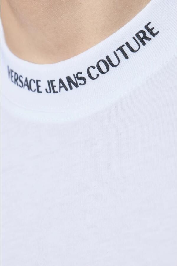 Versace Jeans Couture Wit Katoenen T-shirt met Logozak White Heren - Foto 5