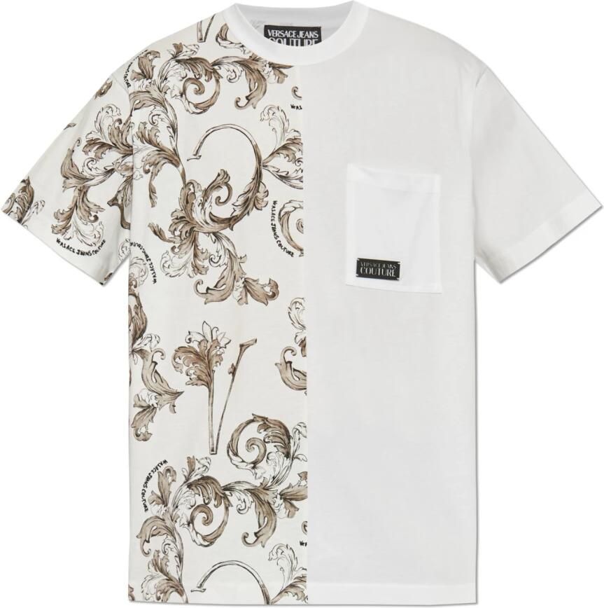 Versace Jeans Couture Bloemenprint Katoenen T-shirt White Heren - Foto 8
