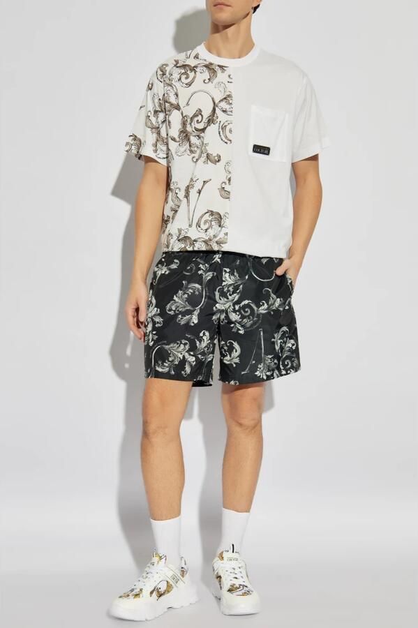 Versace Jeans Couture Bloemenprint Katoenen T-shirt White Heren - Foto 3
