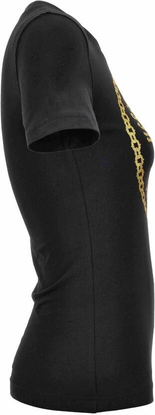 Versace Jeans Couture Zwarte T-shirt voor vrouwen Black Dames