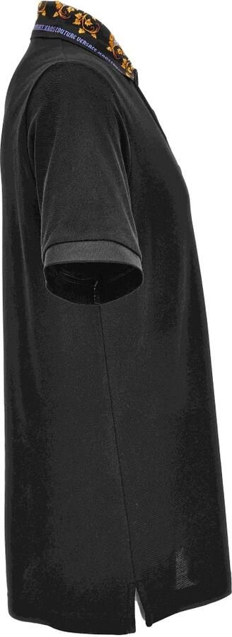 Versace Jeans Couture Polo met Barocco-print op de kraag Black Heren - Foto 2