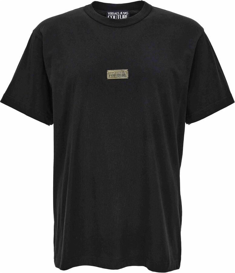 Versace Jeans Couture Zwart T-shirt met Institutioneel Logo Black Heren - Foto 5