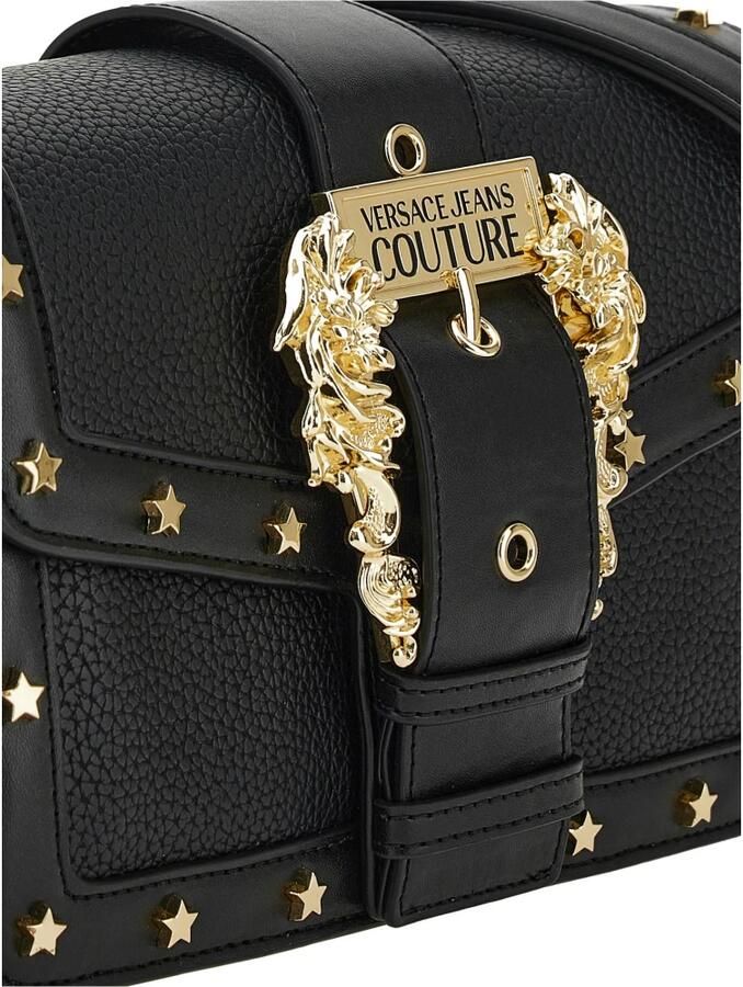 Versace Jeans Couture Stijlvolle zwarte schoudertas met barokgesp Black Dames - Foto 3