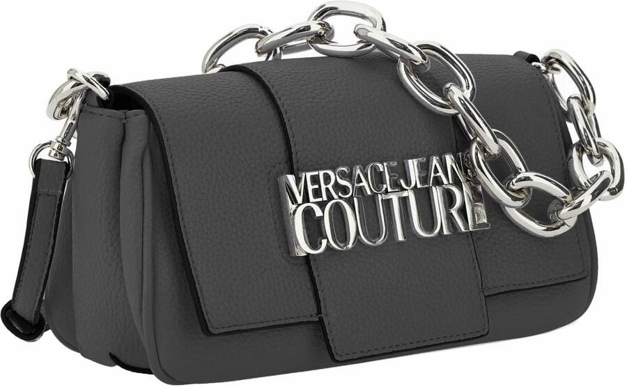 Versace Jeans Couture Zwarte Leren Logo Loop Tas Black Dames - Foto 2