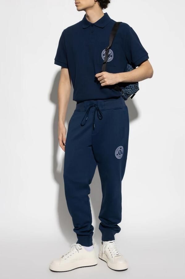 Versace Jeans Couture Blauw Logo Polo Shirt Blue Heren - Foto 2