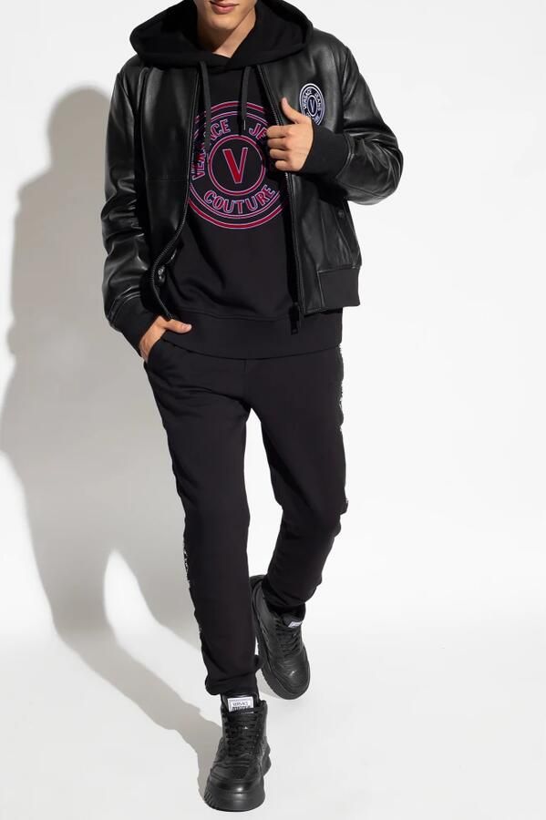 Versace Jeans Couture Trainingsbroek met merkstrepen aan de zijkant Black Heren - Foto 3