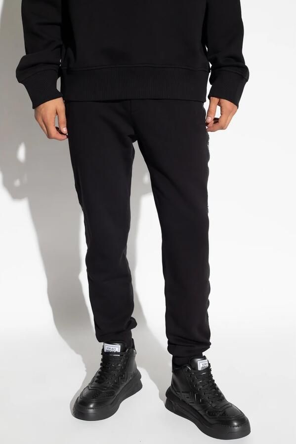 Versace Jeans Couture Trainingsbroek met merkstrepen aan de zijkant Black Heren - Foto 4