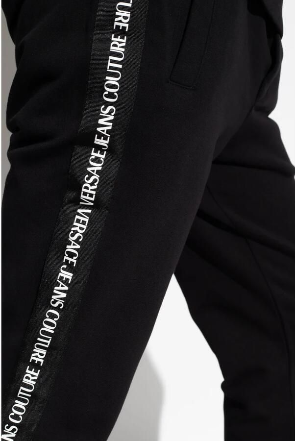 Versace Jeans Couture Trainingsbroek met merkstrepen aan de zijkant Black Heren - Foto 2