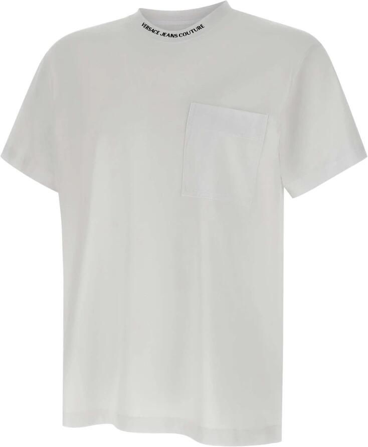 Versace Jeans Couture Wit Katoenen T-shirt met Logozak White Heren - Foto 2