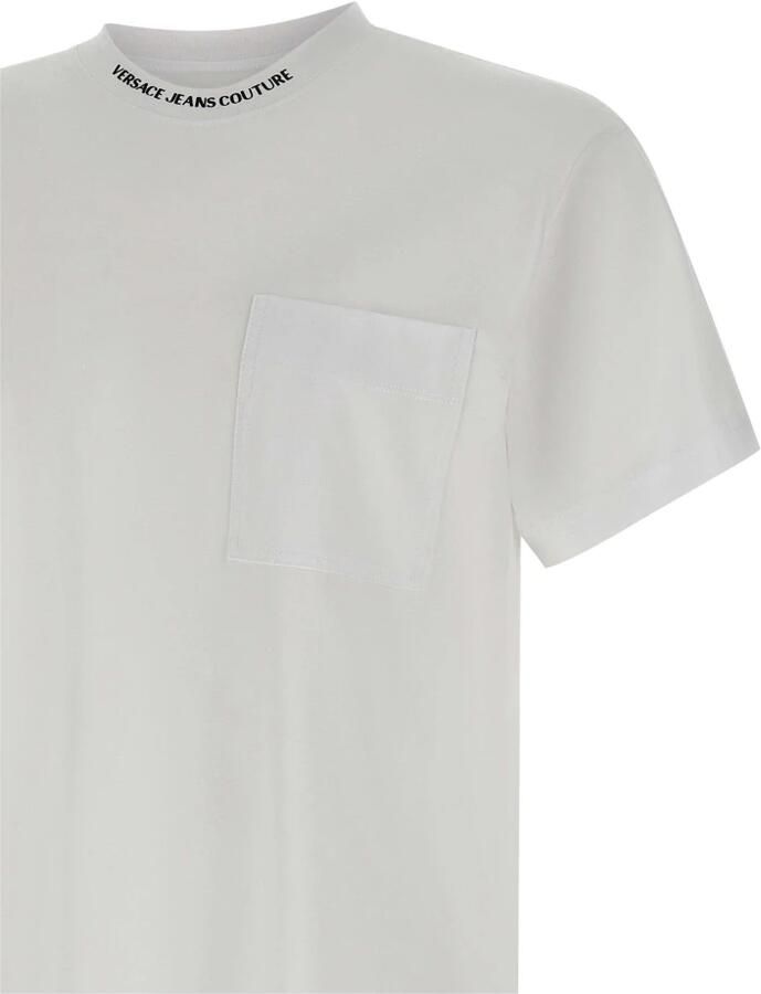 Versace Jeans Couture Wit Katoenen T-shirt met Logozak White Heren - Foto 3