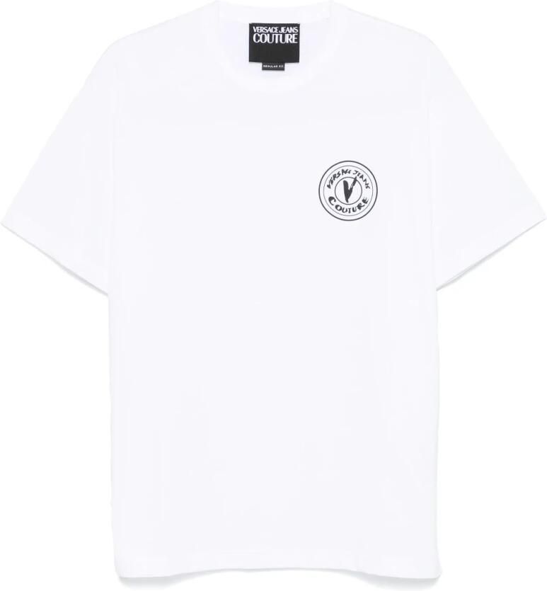 Versace Jeans Couture Witte Crew Neck T-shirts en Polos White Heren - Foto 2