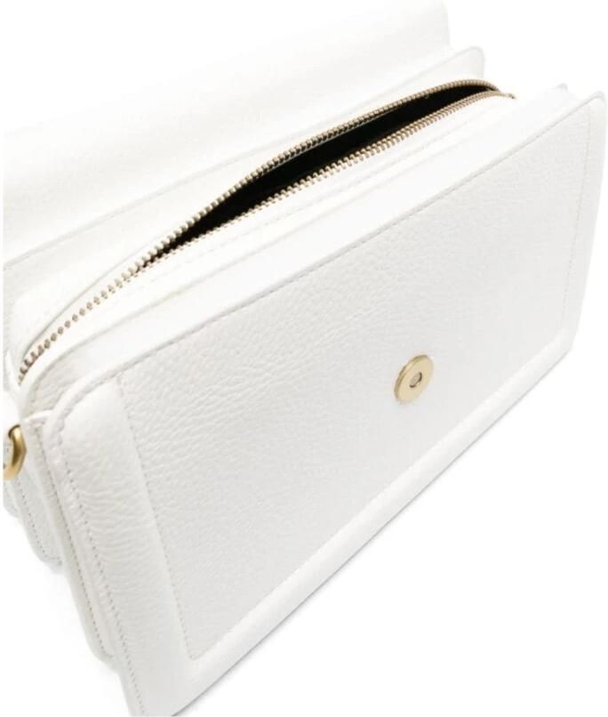 Versace Jeans Couture Witte Imitatieleer Accordeon Tas met Barok Parels White Dames - Foto 3