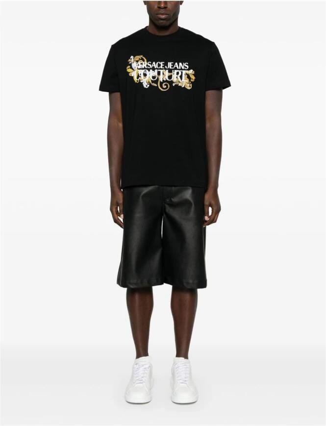 Versace Jeans Couture Zwart en Goud T-shirt en Polo Black Heren - Foto 3