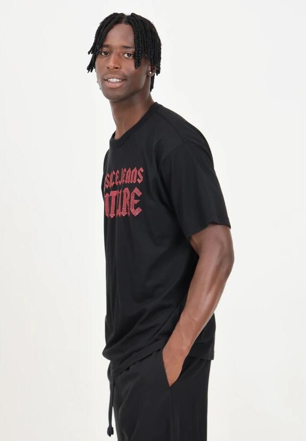 Versace Jeans Couture Zwart Gothic Logo T-shirt Black Heren - Foto 2